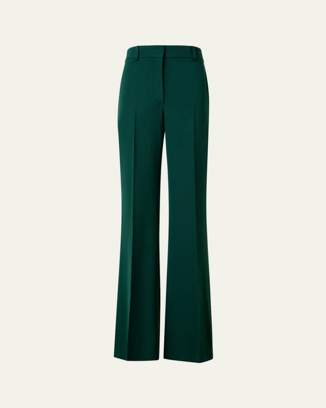 Florine Wide Leg Wool Crepe Pants